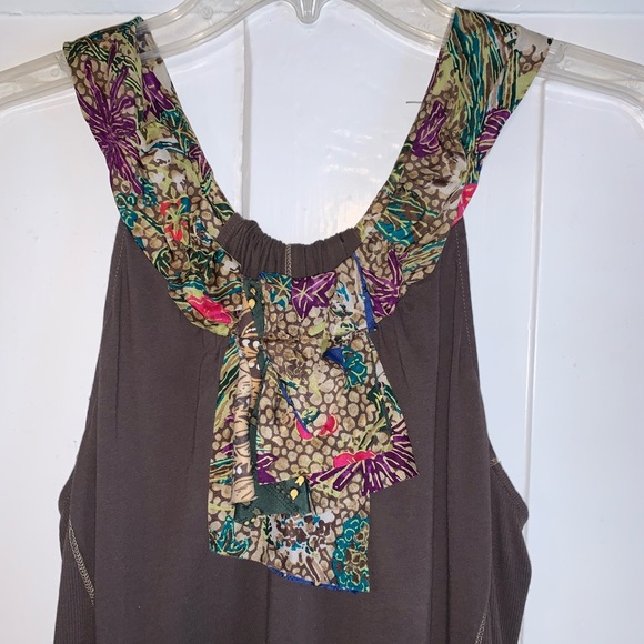 Burning Torch Tank With Colorful Neckline - Picture 2 of 16